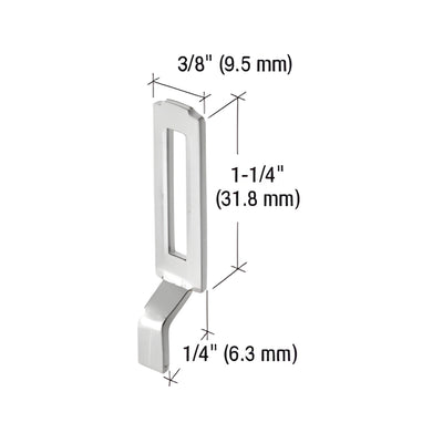 CRL 3/8" Wide Sliding Screen Door Latch Strike with 1/4" Grip
