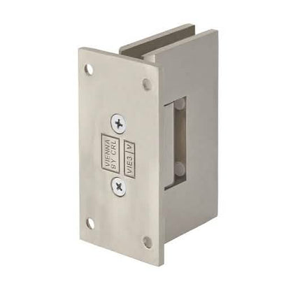 CRL Brushed Nickel Vienna 037 Wall Mount Hinge with Full Back Plate for Modern Showers