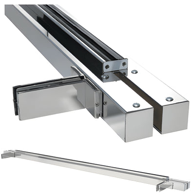 CRL Polished Stainless Double Door Floating Header for 1/2in Glass
