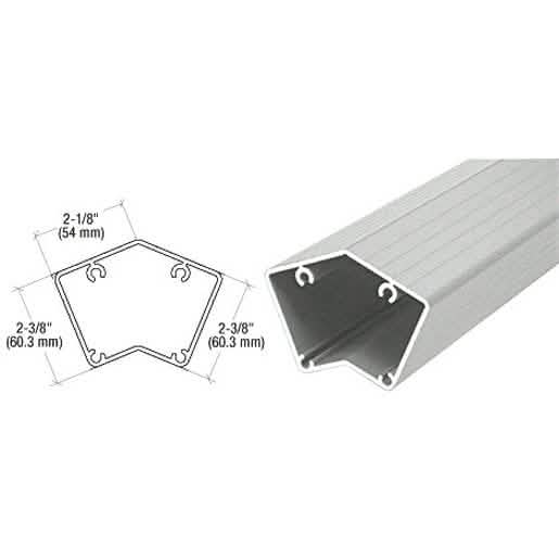 CRL Metallic Silver 135° 241" Post Extrusion for 200-400 Series, sleek and durable design.