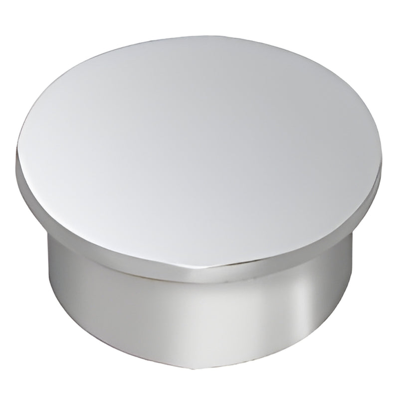 Polished stainless steel slip-in end cap for 1-1/2" Schedule 40 pipe rail (SKU: PR15ECPS)