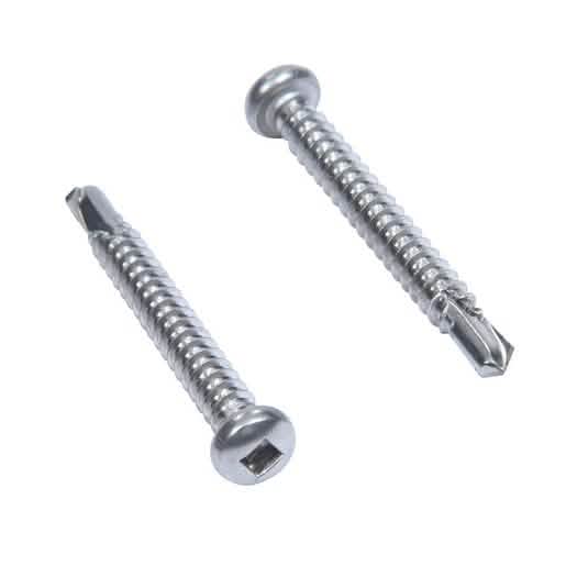 Close-up of RCBAD#10 x 1-9/16” Sq Drive PH Self Drill, showcasing precise design and durab