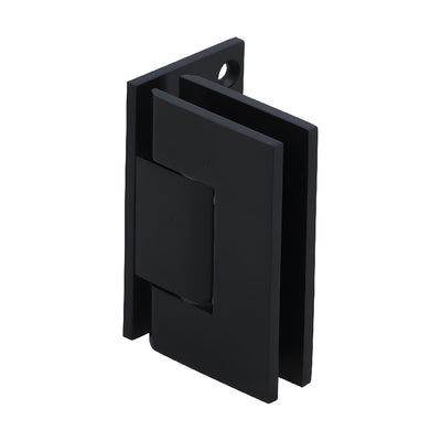 CRL Matte Black Adjustable Wall-Mount Offset Hinge for Glass Doors
