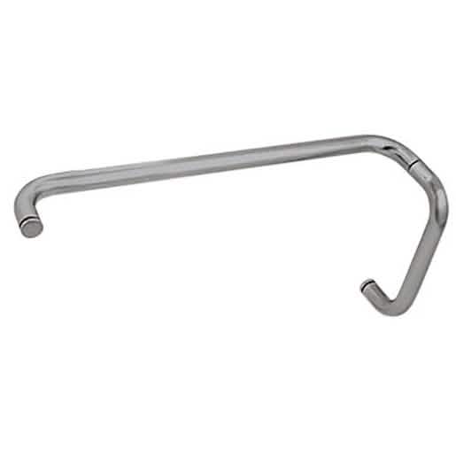"CRL Brushed Nickel 8\" Pull Handle & 18\" Towel Bar BM Series - Sleek, Washer-Free Design