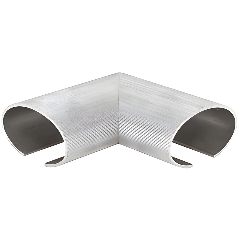 90 mill-finish 6063-T6 aluminum internal splice sleeve for cap railing, SKU 1S0V490M