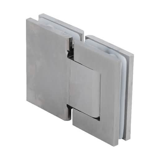 Sleek CRL Satin Nickel Vernon Oil Dynamic 180º Glass-to-Glass Hinge for modern bathrooms.