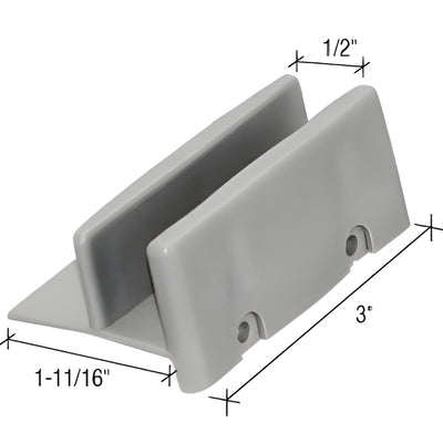 CRL 1-11/16" Wide Sliding Shower Door Bottom Guide