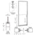 CRL-U.S. Aluminum 250 Narrow Stile 3'x7' Clear Anodized Offset Door