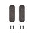 Latitude 34 Black Stainless Steel Track End Cap Kit for Sliding Doors