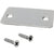 CRL Brushed Stainless Steel End Cap w/ Screws for Shallow U-Channel