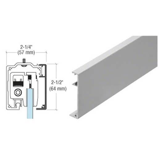 CRL285 Brushed Stainless Anodized Top Track Cover, 118" - Sleek, Durable Finish
