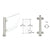 CRL PP07 18 in Polished Stainless Steel Counter/Partition Center Post