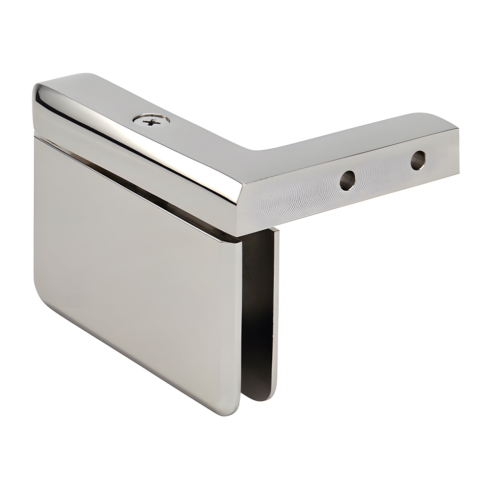 PPH05RPN polished nickel brass beveled pivot hinge for frameless shower door, right-hand, 8-10mm glass