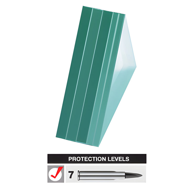 Level 7 laminated polycarbonate bullet resistant panel, 1 7/16" thick (SKU GCP0LY7)