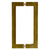 CRL Vintage Brass 8" x 8" Square Back-to-Back Door Pull Handles
