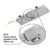 CRL Brushed Stainless Electric Strike Keeper - Fail-Safe Single Door