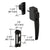 CRL Black Push Button Screen Door Latch - 1-3/4" Screw Spacing