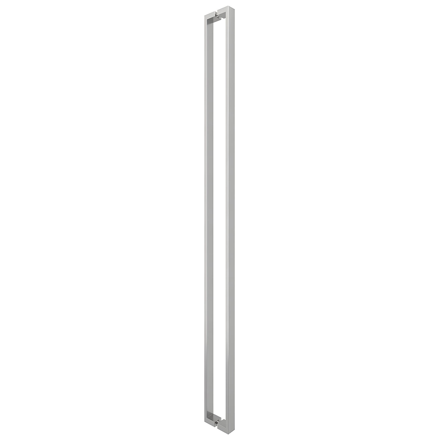 HPH60UBS Brushed stainless steel U-style square tubular shower door handle, back-to-back concealed mount