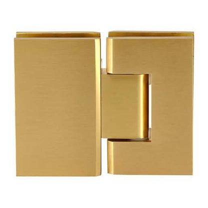"CRL Satin Brass Geneva 380 Glass-to-Glass Hinge: Adjustable 180° for Elegant Installation