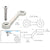 CRL Polished Stainless Steel Single Long-Arm Post Mount Spider Fitting