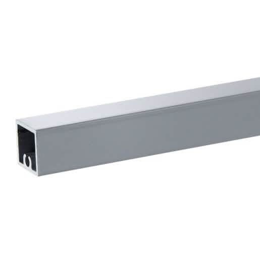 CRL Metallic Silver Square Picket, 241" Long, 200-400 Series, Sleek and Durable Design