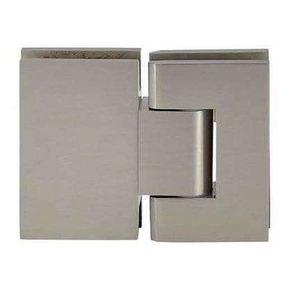 CRL Brushed Nickel Geneva 380 Series Adjustable Glass-to-Glass Hinge - 180° Angle