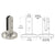 CRL Round Surface Mount Friction-Fit Glass Spigot, Brushed Stainless