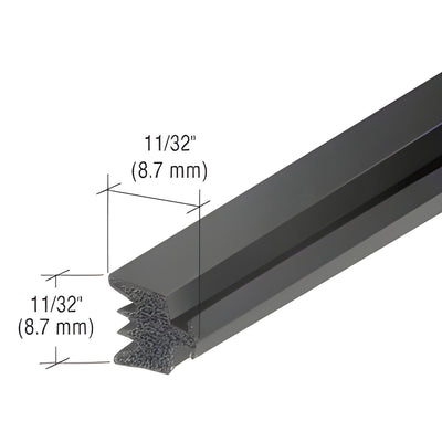 CRL-U.S. Aluminum 11/32" Black EPDM Curtainwall Gasket 500 ft Roll