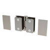 Polished chrome Como glass-to-glass shower hinge C0M180CH, concealed square profile for 8-10mm frameless doors