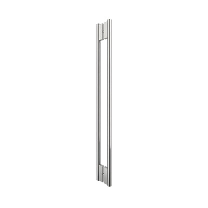 HPH48CBS stainless steel 48 in C-style tubular back-to-back shower door handle, brushed finish for 3/8 in glass