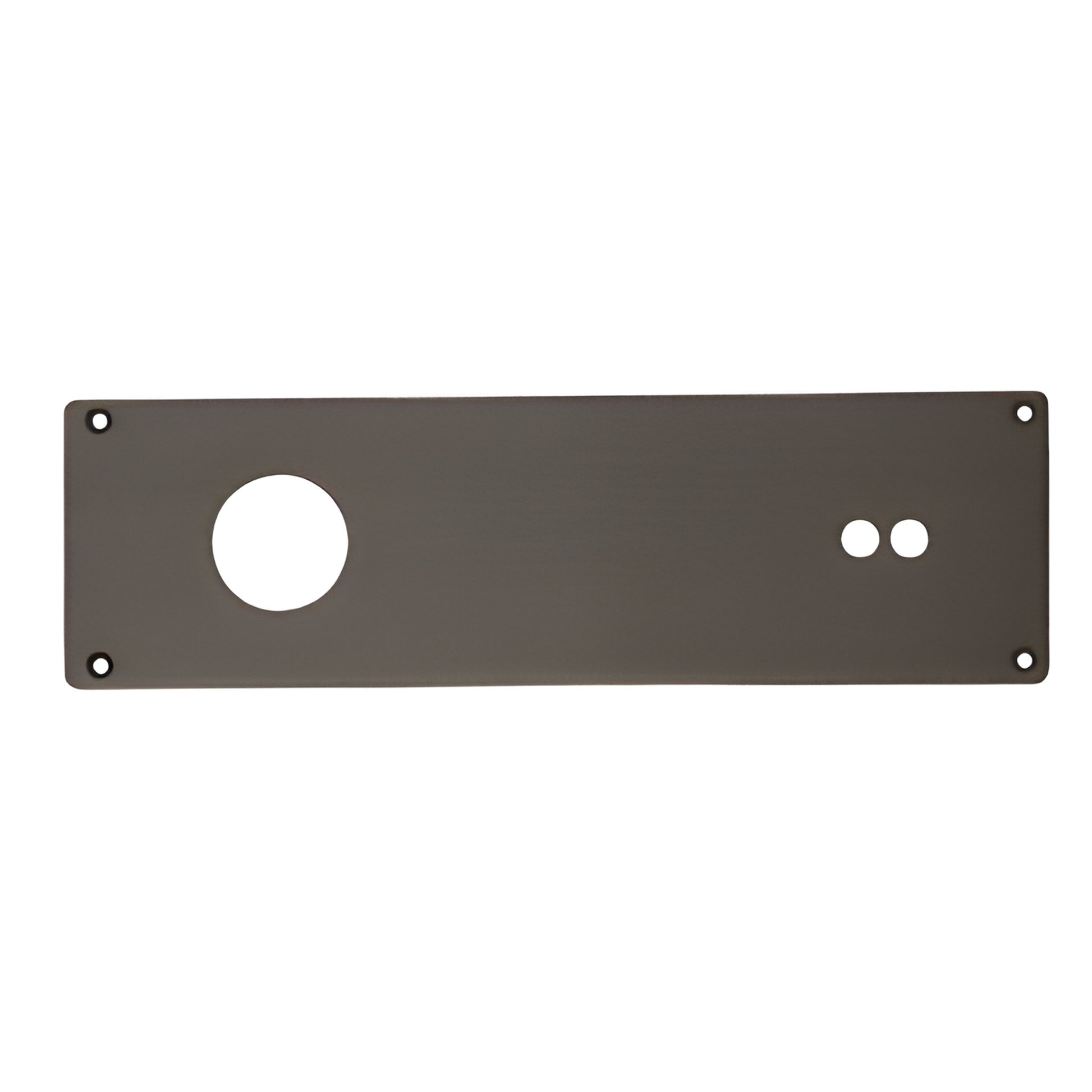 Dark bronze anodized aluminum cover plate for Jackson overhead concealed closer, SKU 201103313
