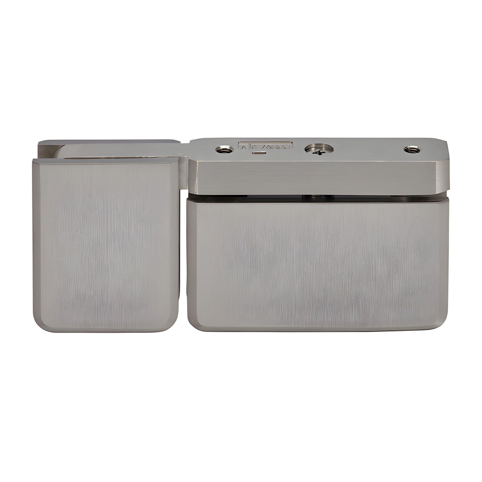 Brushed nickel solid brass beveled pivot hinge for 8-10mm glass shower door, SKU PPH07BN