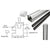 CRL 36 in Silver Rectangular 2 x 2-5/8 in 90° Corner Post Kit