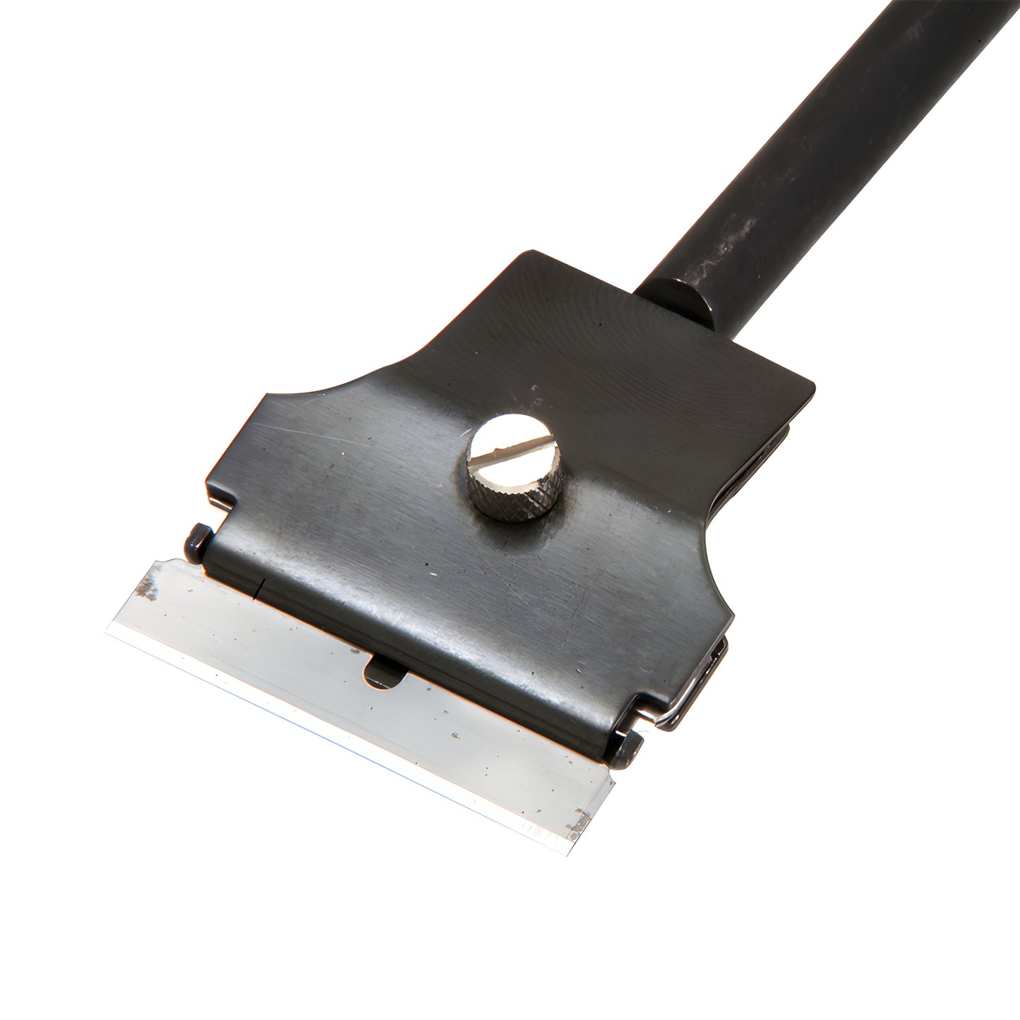 CRL 11" heavy-duty razor scraper (SKU CRL761) with long metal shaft, single-edge blade head and clear hollow handle for spare