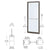 CRL-U.S. 250 Narrow Stile 3x7 Center-Hung Active Leaf Black Anodized