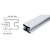 CRL Mill 36 in Rectangular 180° Glass Railing Post 2 x 2-5/8 in
