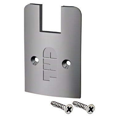 CRL Brushed Stainless Steel Low-Profile Sidelite Rail Cap with Screws