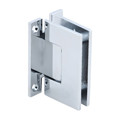 Polished chrome H-shape wall-mount hinge for 12mm frameless glass shower, Vienna series (SKU V1EH037CH)