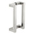 CRL 18" Polished Stainless Back-to-Back Offset Square Glass Door Pull