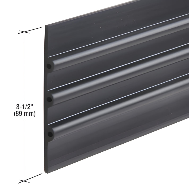 CRL 450TRC black neoprene truck rack cushion, 3-1/2" high panel with three rounded horizontal ribs for glass support.