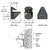 CRL Black Adjustable Glass Shelf Clamp