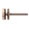 Polished brass replacement washer/stud for single-sided commercial door pull, 1-1/4 in. cap with threaded rod - SKU F41SKBR
