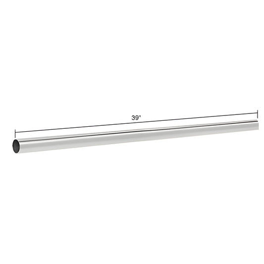 Polished chrome 39 in. straight support rod, 3/4 in. (19 mm) diameter, brass - SKU S1CH