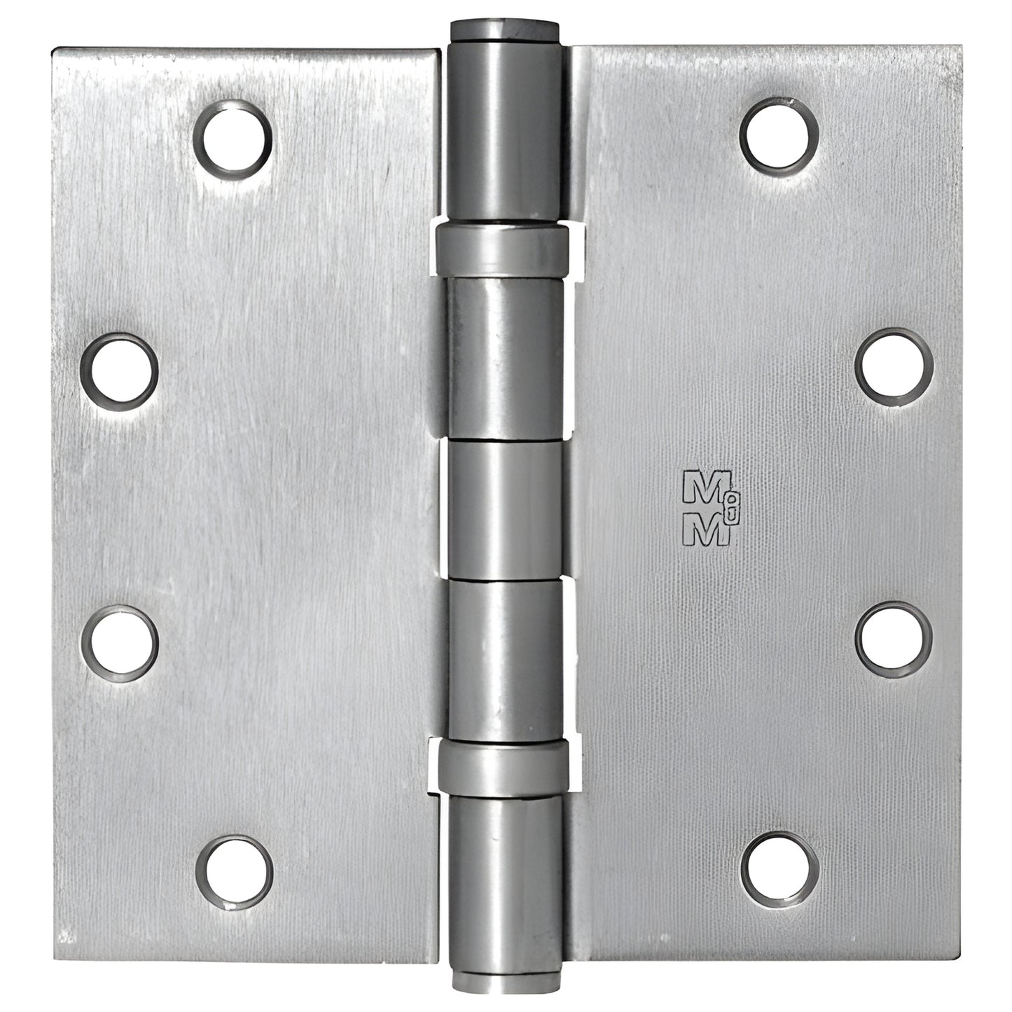 Dull chrome 5x5 ball-bearing full-mortise hinge with removable pin (SKU CB526D)