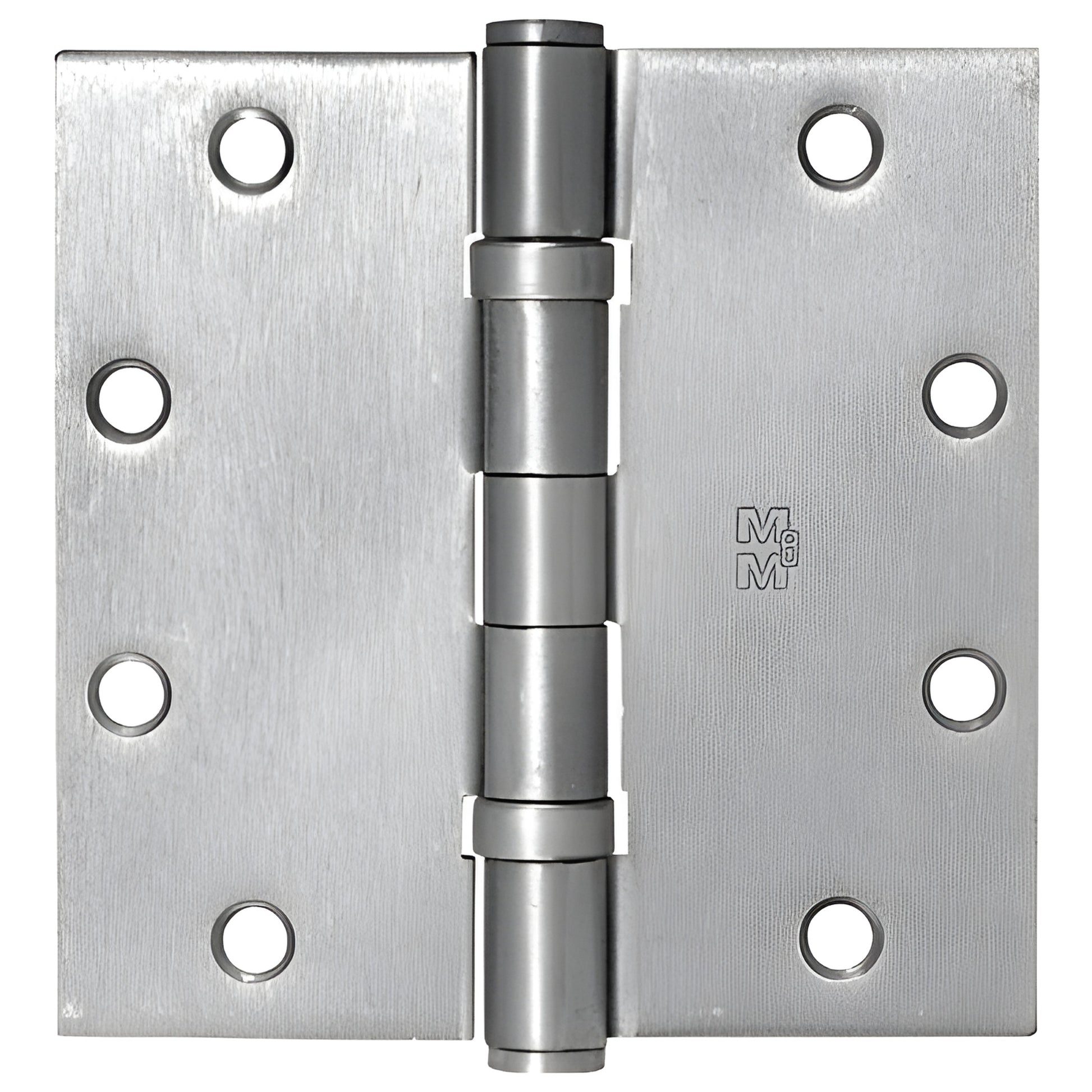 Dull chrome 5x5 ball-bearing full-mortise hinge with removable pin (SKU CB526D)