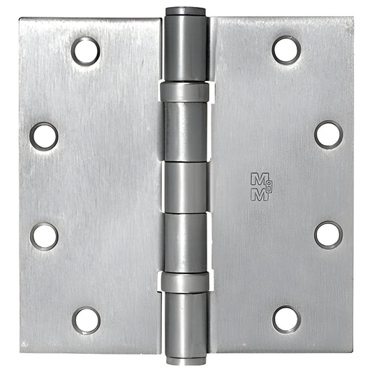 Dull chrome 5x5 ball-bearing full-mortise hinge with removable pin (SKU CB526D)