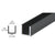 CRL Gloss Black 3/8 in Single Aluminum Glass U-Channel