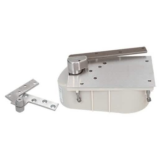Rixson Satin Chrome 27 Series Right Hand Floor Closer 105º Hold Open - Complete Package