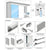 CRL285 Satin Anodized Single Slider Kit for 3/8-1/2 in Tempered Glass