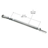 Aluminum hydraulic door closer with mounting brackets, fingertip adjustable closing, 90 swing (SKU K5058)